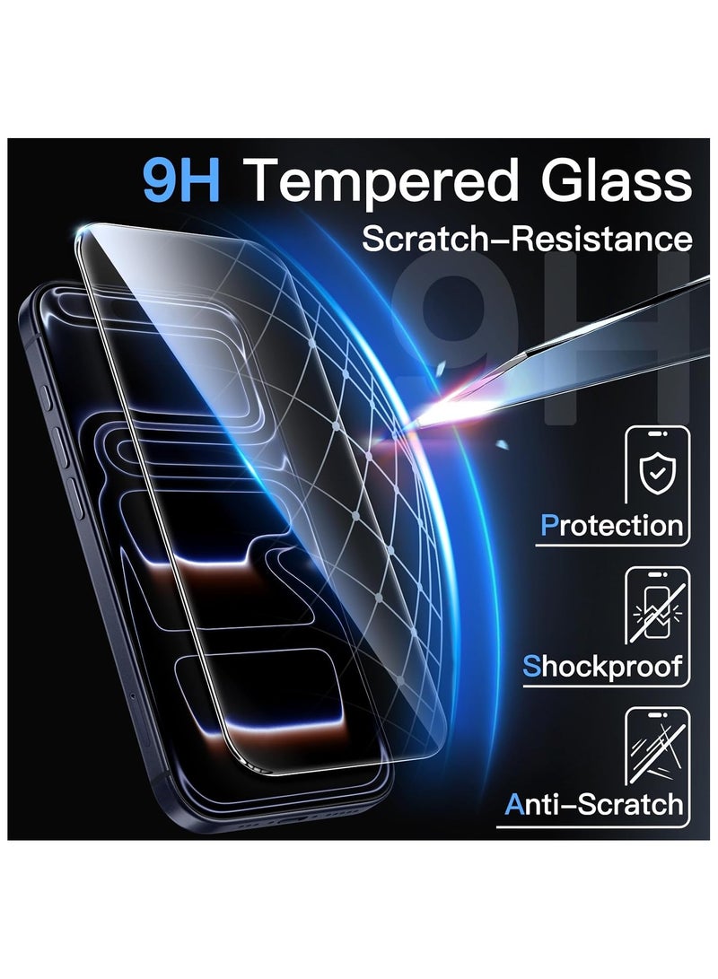 آرمور شاشة حماية زجاجية ضد الكسر و الخدوش لهاتف أبل ايفون 17 برو , شفاف - Image 4